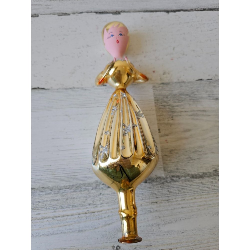 Italian glass lady tree‎ topper vintage Xmas tree